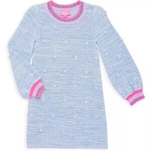 NWT Lilly Pulitzer Girls Mini Verna Blue sweater dress